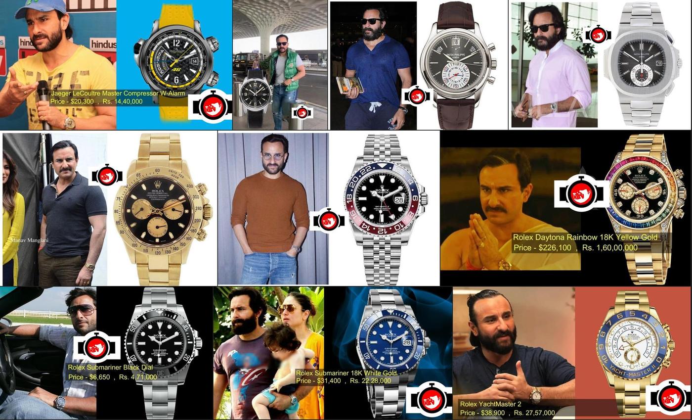 Saif Ali Khan's Sophisticated Watch Collection